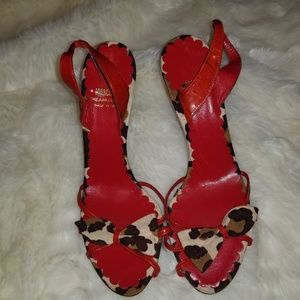 Moschino cheap & chic leopard sandals sz 38/7